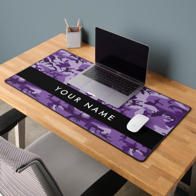 Camouflage Violet Personnalisez votre nom (Bureau 2)