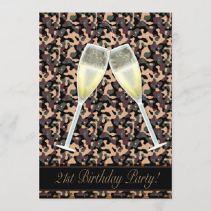 Camouflez la 21ème invitation de fête