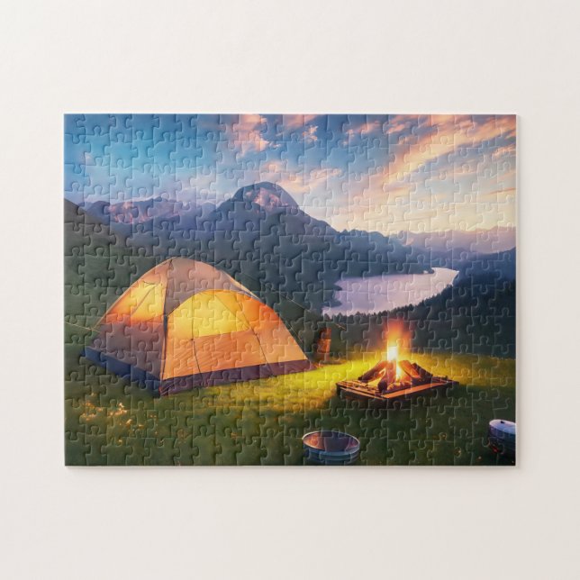 Camp Art Camping calme 2 Photo Puzzles Internet (Horizontal)