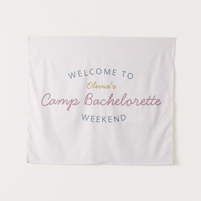 Camp Bachelorette Week-end Tapisserie Décor (Devant (Horizontal))