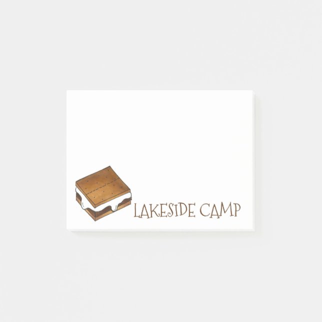 Camp d'été Custom Smore S'mores Post-It Notes (Devant)