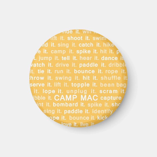 Camp Mac Magnet (Jaune Do It) (Devant)