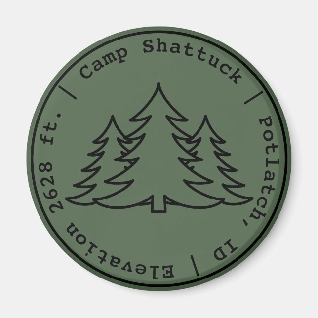 Camp Shattuck - Logo de timbre - Magnet (Devant)