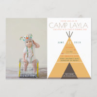 Camp Tipi | Premier Invitation photo anniversaire