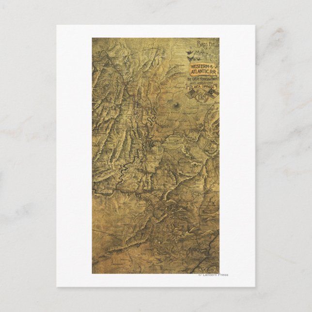 Campagne Atlanta - Guerre civile Carte panoramique (Devant)