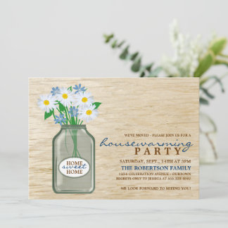 Campagne Charm Houseécher Fête Invitations