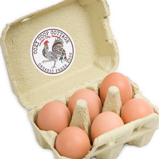 Campagne ferme OEufs de poulet frais Stickers (Créateur téléchargé)