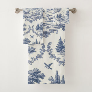 Campagne française - Toile de campagne bleue et cr