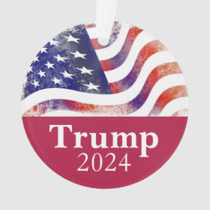 Campagne Red Trump 2024 - Drapeau américain