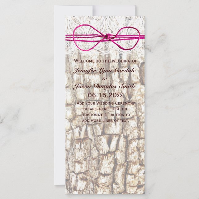 Campagne rustique Camo rose Bow Invitations de mar (Devant)