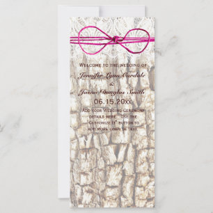Campagne rustique Camo rose Bow Invitations de mar