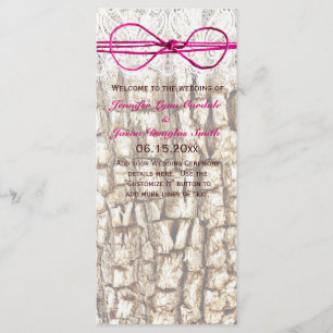 Campagne rustique Camo rose Bow Invitations de mar