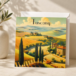 Campagne toscane vintage texte personnalisé