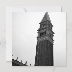 Campanile Piazza San Marco Noir Blanc Italie Tour