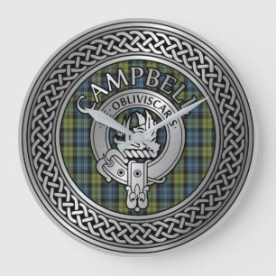 Campbell Crest & Tartan Knot Grande horloge