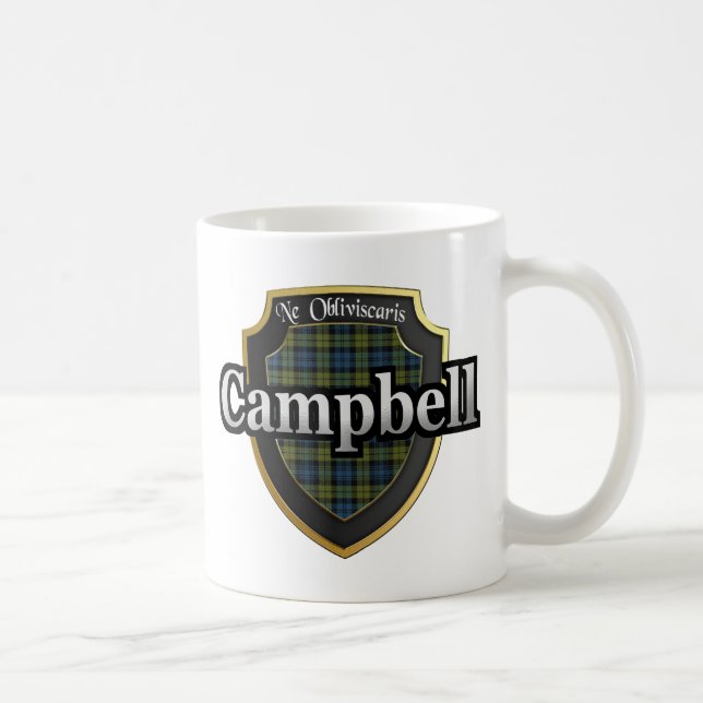 Campbell Scottish Dynasty Tartan Mugs Cups (Droite)