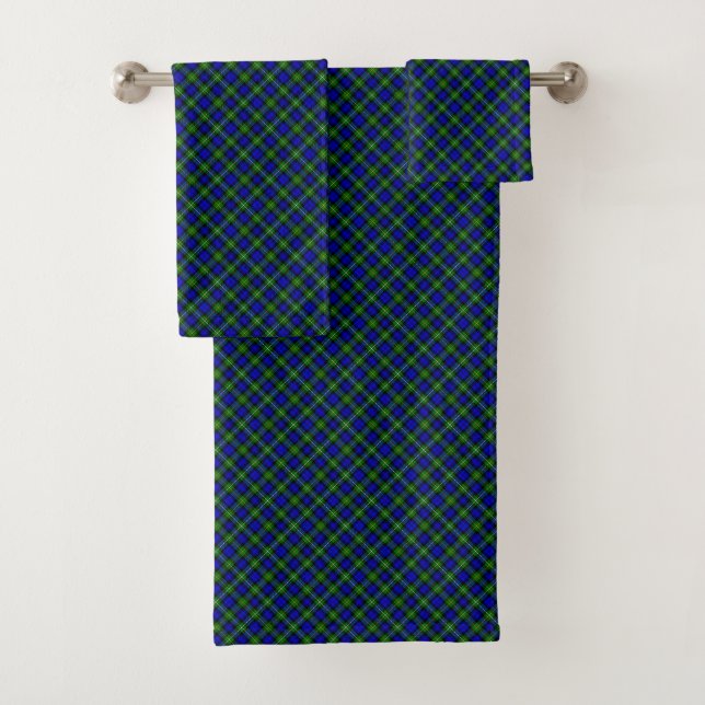 Campbell tartan bleu vert plaid (En situation)