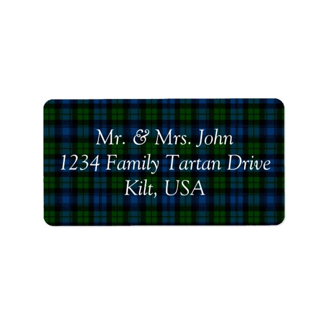 Campbell Tartan Étiquette (Devant)
