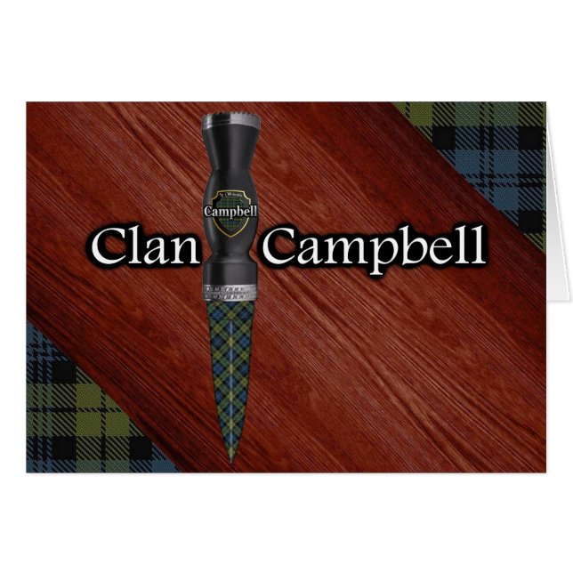 Campbell Tartan Scottish Sgian Dubh Blade (Devant horizontal)