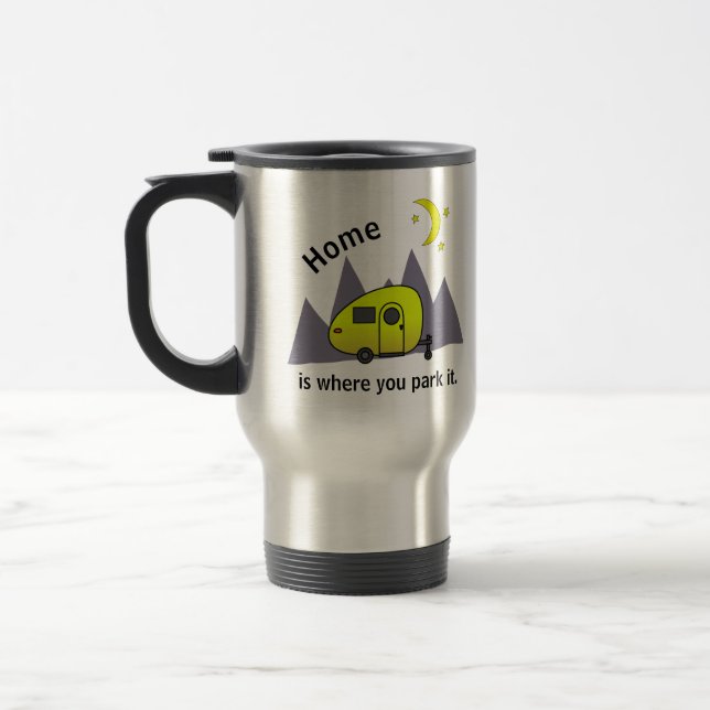 Camper Trailer Jaune Teardrop Mug (Gauche)