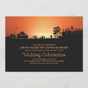 Camper van Camping Invitations de mariage
