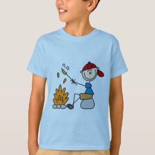 Campeur rôtissant des T-shirts et des cadeaux de