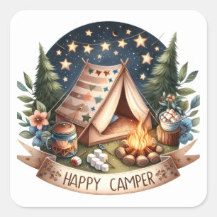 Campeurs heureux Stickers été