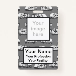 Campeurs personnalisés - Badge Gris