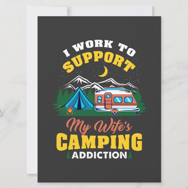 Camping - Addiction au camping de la femme (Devant)