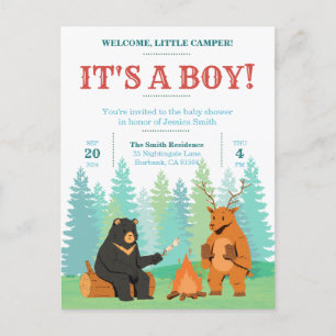 Camping Adventure Attend Baby shower Invitation