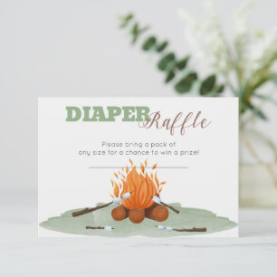 Camping Bonfire Baby shower Déchets Carte Raffle