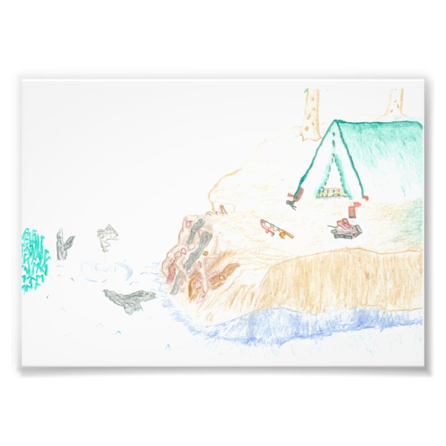 Camping by the Water 5x7 Imprimer photo (Devant)