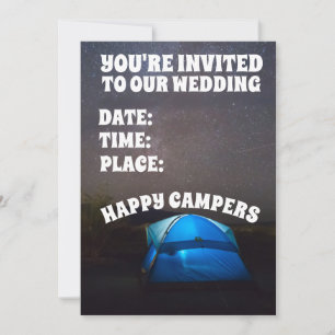 CAMPING CAMPING COUPLE MARIAGE INVITATIONS PERSONN