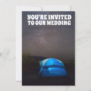 CAMPING CAMPING COUPLE MARIAGE INVITATIONS PERSONN