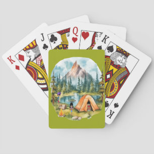 Camping Cartes de jeu avec enfants noirs
