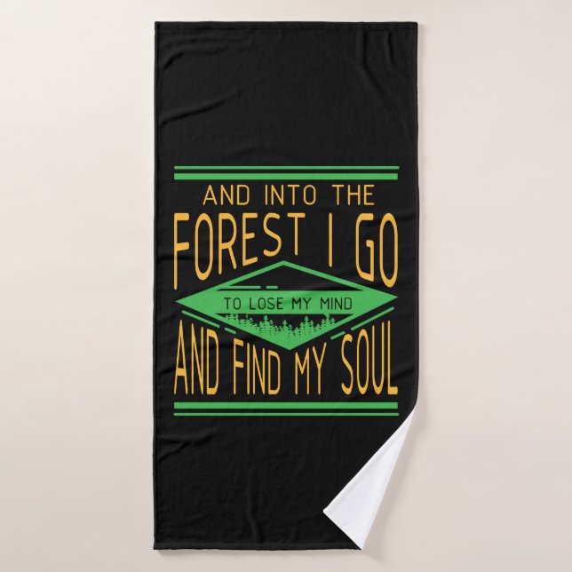 Camping - Dans La Forêt Je Vais Camping Drôle (Serviette de bain)