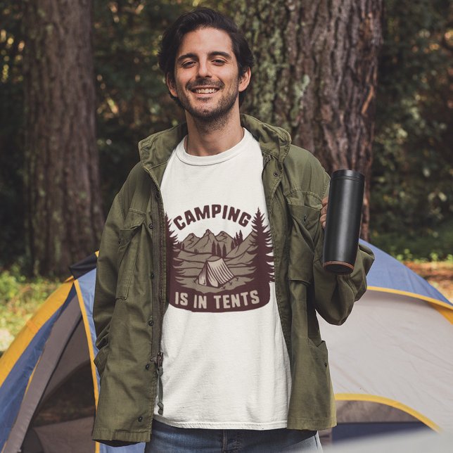 Camping Dans Tentes T-Shirt (Créateur téléchargé)