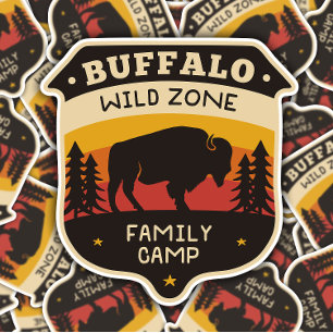 Camping de la zone sauvage de Buffalo   Sticker Di