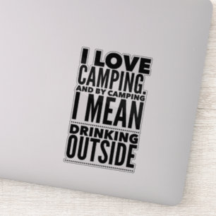 Camping et boisson Autocollant en vinyle sur mesur