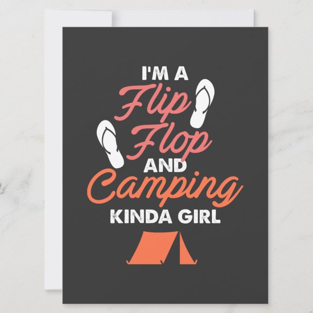 Camping -  Flip Flop Et Fille De Camping (Devant)