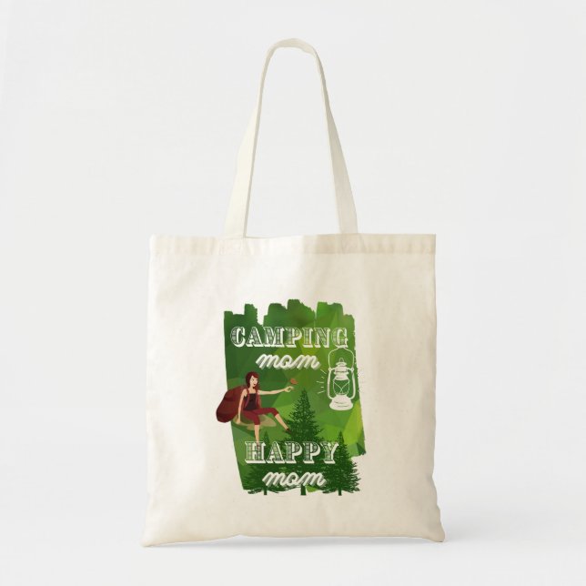 Camping maman - maman heureuse, camping Sac fourre (Devant)