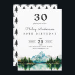 Camping Mountain 30th Birthday Party Invitation<br><div class="desc">Camping Mountain 30th Birthday Party Invitation</div>