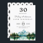 Camping Mountain 30th Birthday Party Invitation<br><div class="desc">Camping Mountain 30th Birthday Party Invitation</div>