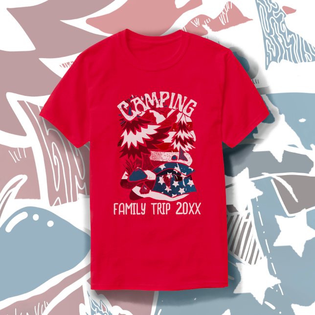 Camping Patriotic Famille Voyage Année T-shirt (Créateur téléchargé)