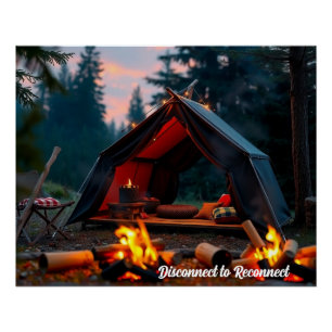 Camping Poster – Disconnect to Reconnect