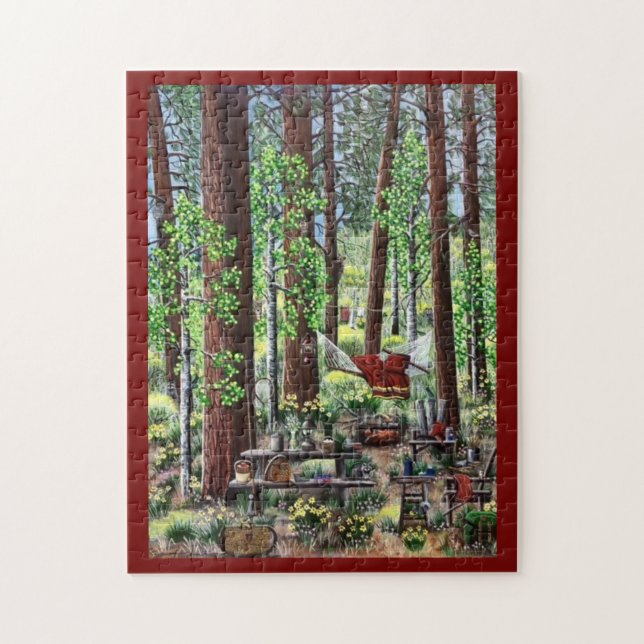 Camping Puzzle Rouge (Vertical)