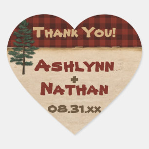 Camping rustique "Glamping" Mariage Favor Sticker