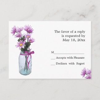 Campings Mason Jar - Cartes RSVP