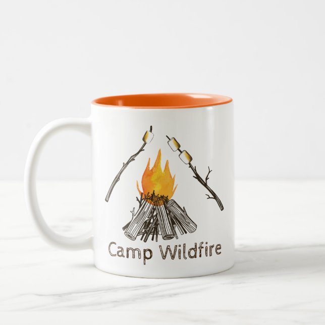 Campire avec des Marshmallows Toasting Custom Mug (Gauche)