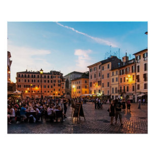 Campo de' Fiori Rome Poster parfait Coucher de s